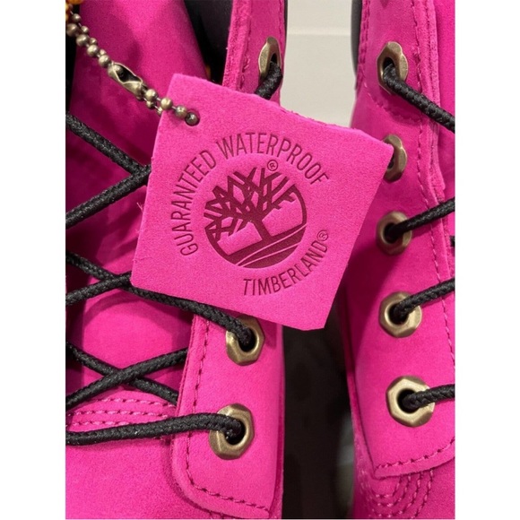 6in dark pink womens timberlands size 7.5. NEVER WORN. BRAND NEW! VERY RARE!! - Picture 4 of 10